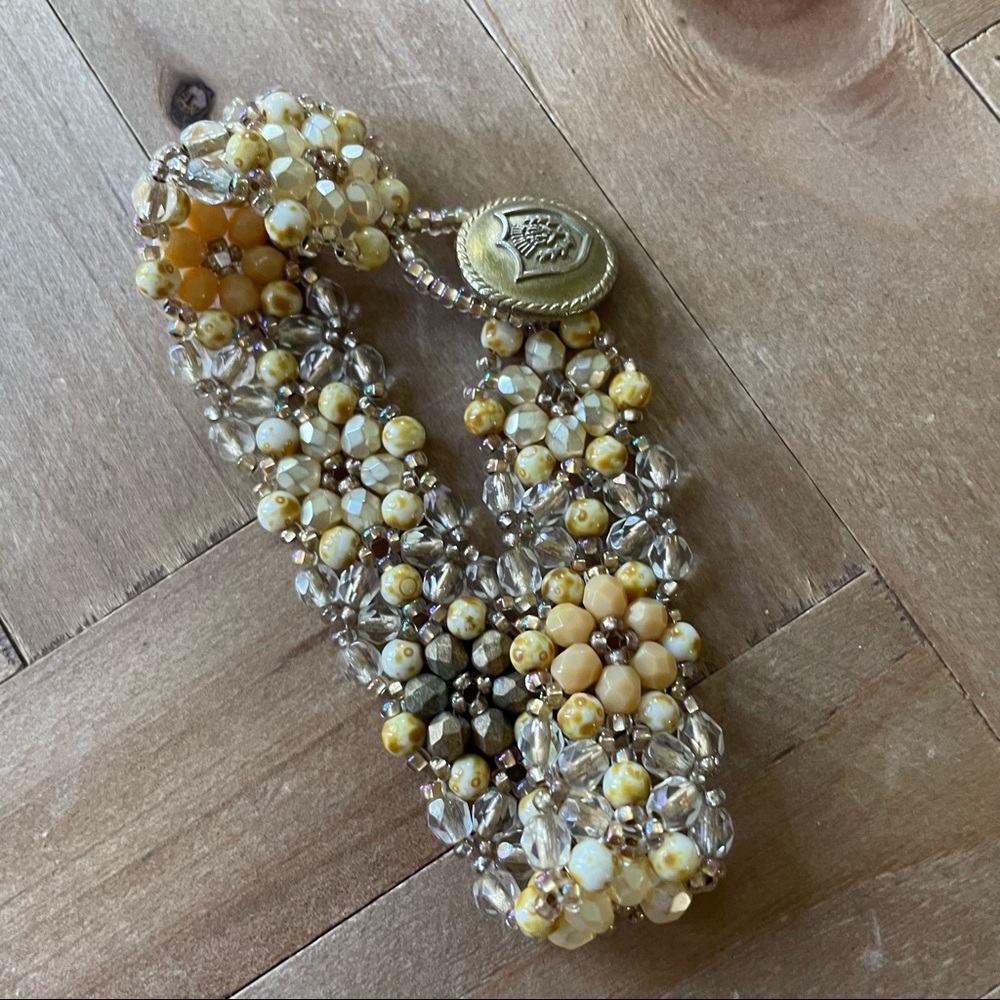 Hand Made Floral Beaded Bracelet